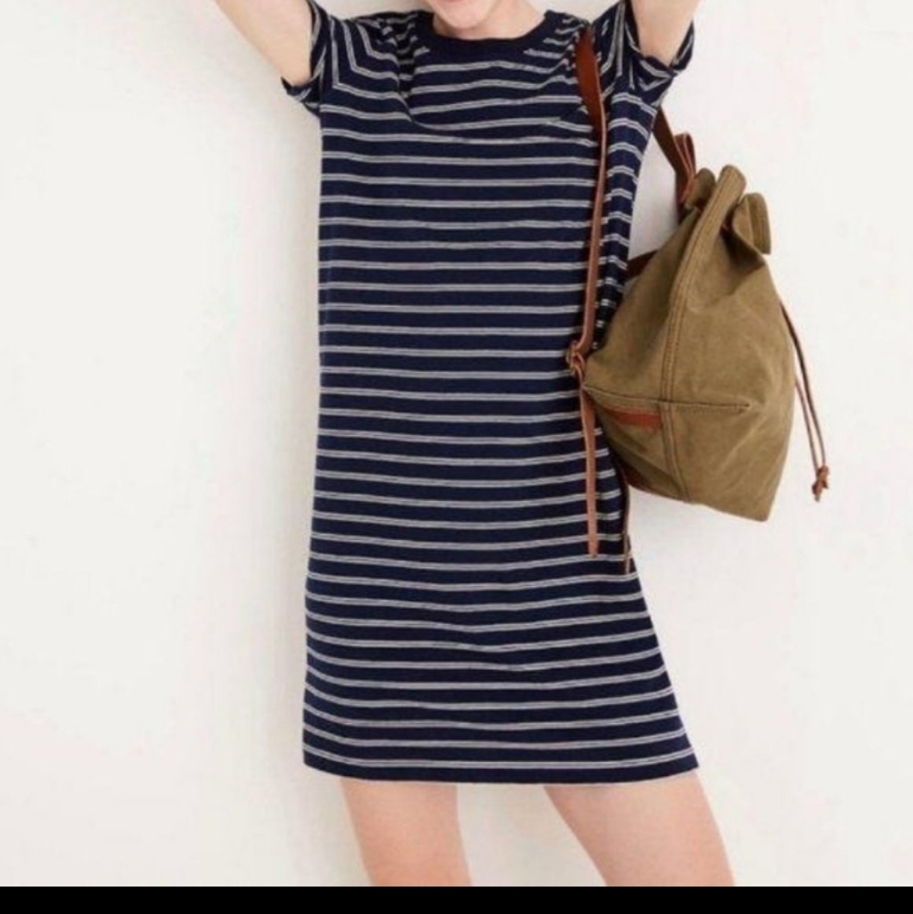 Madewell Epperson Stripe Tina Tee Shirt Dress